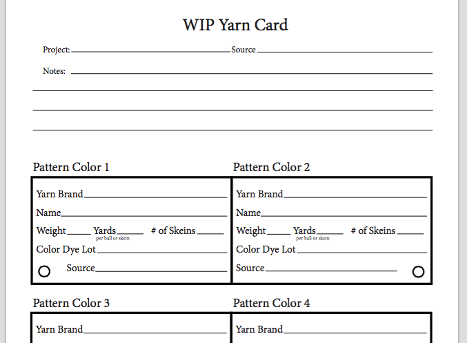 Yarn Stash Organizer | Free Printable – Mary Maxim Ltd